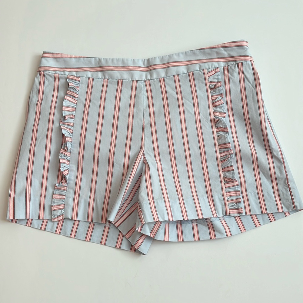 LOFT Shorts - Pale Blue w/ ruffle trim